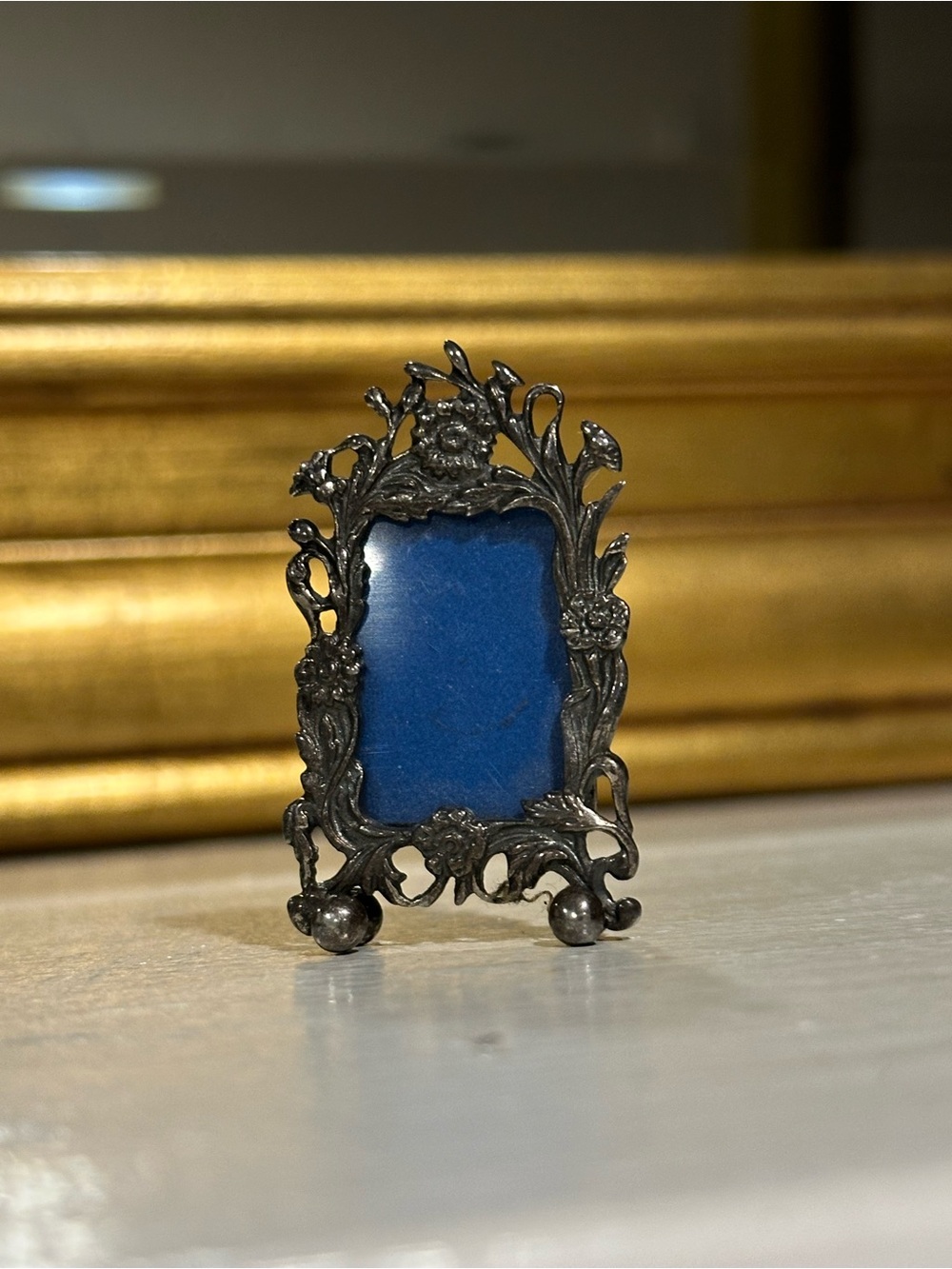 Art Sterling Silver 925 Miniature Frame-Vintage Collectible Decor. Never used.